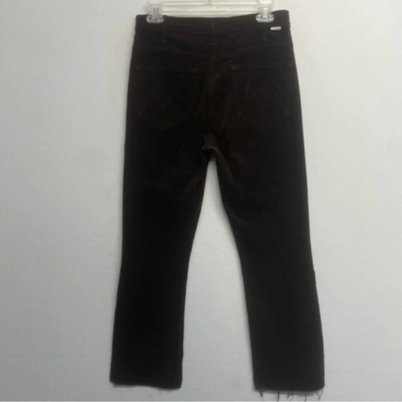 MOTHER Mole Corduroy The Hustler Ankle Fray Brown Retro Flare Crop Pant 28 - Picture 6 of 12